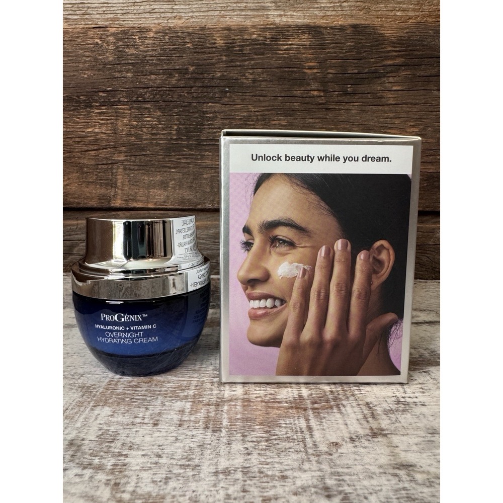 ProGenix Hyaluronic + Vitamin C Overnight Hydrating Cream 1 oz | Made in USA - Picture 2 of 4